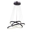 Ver imagem 4 de Lustre Pendente Preto Moderno Anéis LED 3 Arcos Pé Direito Duplo Original Preto