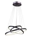 Ver imagem 4 de Lustre Pendente Preto Moderno Anéis LED 3 Arcos Pé Direito Duplo Original Preto