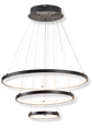 Ver imagem 1 de Lustre Pendente Preto Moderno Anéis LED 3 Arcos Pé Direito Duplo Original Preto