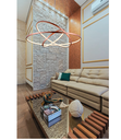 Ver imagem 2 de Lustre Pendente Moderno Anéis Led 90w 3 Arcos Cobre Full Original 2m Rose