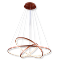 Ver imagem 1 de Lustre Pendente Moderno Anéis Led 90w 3 Arcos Cobre Full Original 2m Rose