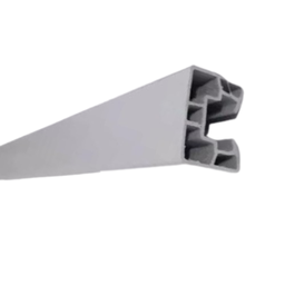 Guia-trilho- Superior Para Porta Sanfonada De Pvc Bcf  1 Metro Cinza - 3