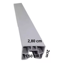 Ver imagem 2 de Guia-trilho- Superior Para Porta Sanfonada De Pvc Bcf  1 Metro Cinza