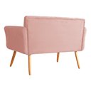 Ver imagem 3 de Namoradeira Isabela 02 Lugares Veludo Cores - DS Estofados - Rosa