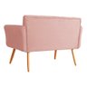 Namoradeira Isabela 02 Lugares Veludo Cores - DS Estofados - Rosa - 3