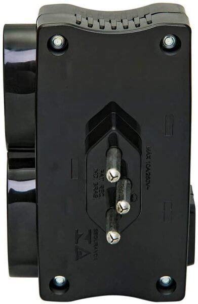 Multi USB Carregador 2 USB e 2 Tomadas Cor Preto - Daneva Dn1650 - 4