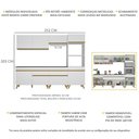 Ver imagem 4 de Cozinha Completa 5 Peças com Armário e Balcão Mp3713 Veneza Gw Multimóveis Branca