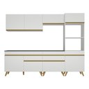 Ver imagem 7 de Cozinha Completa 5 Peças com Armário e Balcão Mp3713 Veneza Gw Multimóveis Branca