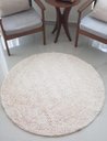 Ver imagem 1 de Tapete Algodão Par Sala/Quarto - Redondo - 1,20 x 1,20 - Cor Cru Médio