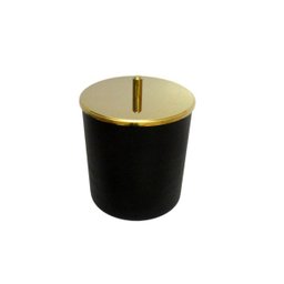 Lixeira Dourada e Preta Tampa em Aço Inox 5L - By Fineza - 1
