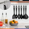 Kit de Colheres 6 Peças Utensílios em Nylon Preto Wp Connect - Preto - 4