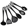 Kit de Colheres 6 Peças Utensílios em Nylon Preto Wp Connect - Preto - 1