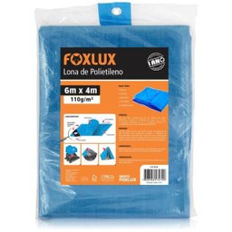 Lona de Polietileno Impermeável – Azul – 6m X 4m – Foxlux - 3