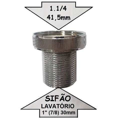 Redução para Válvula de Escoamento Importada de 1.1/4 x 1" (ou 7/8) - RED114X100