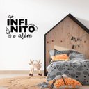 Ver imagem 1 de Adesivo Decorativo Frase Ao Infinito e Além Decoração Quarto Infantil
