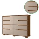 Ver imagem 4 de Comoda Casal Quarto Georgia 8 Gavetas Carvalho/fendi - Moval