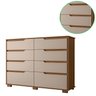 Comoda Casal Quarto Georgia 8 Gavetas Carvalho/fendi - Moval - 4