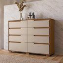 Ver imagem 1 de Comoda Casal Quarto Georgia 8 Gavetas Carvalho/fendi - Moval