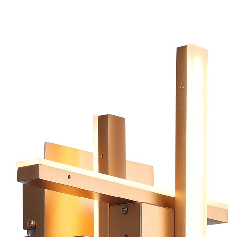 Arandela Tom Dourado (c)26cm (l)26cm (a)12cm 1x20w 3000k 600lm - Lr002
