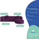 Ver imagem 4 de Sofá Modular Sala de Estar Decoração Luxo 265cm Lado Esquerdo Suede Celinne Luxuoso