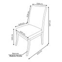 Ver imagem 4 de Kit 2 Cadeiras Raquel para Sala de Jantar Suede Bordô
