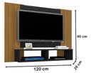 Ver imagem 3 de Painel para TV 47 Polegadas Navi Preto Fosco/Ripado