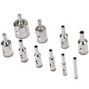 Ver imagem 3 de Kit 10 Brocas Diamantadas 6 a 50mm Fura Vidro Mármore Piso Cerâmica Granito