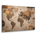 Ver imagem 1 de Quadro para Escritório Mapa Mundi Efeito Envelheciso Grande