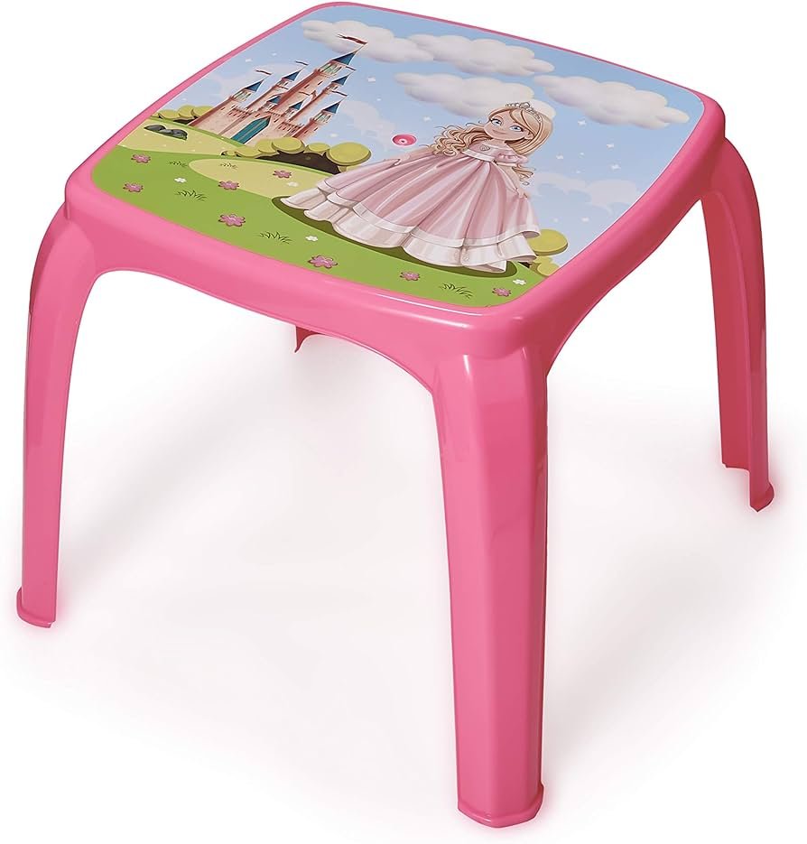 Mesa Mesinha Infantil Rosa Princesa com 2 Cadeiras Plástica - 3