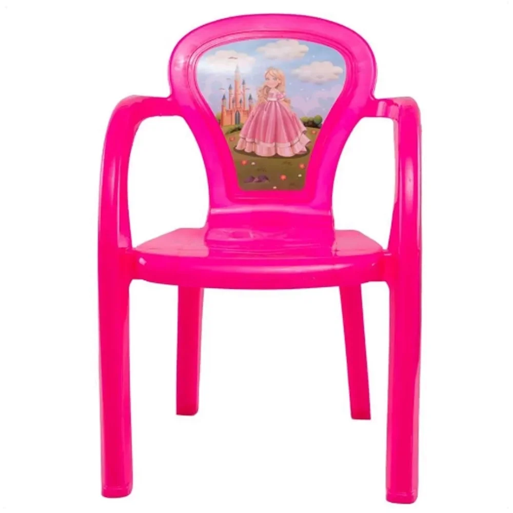 Mesa Mesinha Infantil Rosa Princesa com 2 Cadeiras Plástica - 4