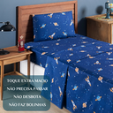 Ver imagem 4 de Conjunto de Lencol Solteiro Bouti 3 Pçs Jogo de Cama Infantil 200 Fios Super Macio:galaxia