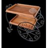 Carrinho de Chá Ferro e Madeira Bar Pintura Eletrostática Sudeste Rústico - 2