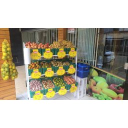 Expositor Frutas Suporte para Sacola com 12 Caixas Hortifruti - 2