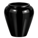 Ver imagem 2 de Vaso de Fibra de Vidro Bali U 71cm Vitrificado Grande Preto