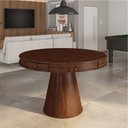Ver imagem 6 de Mesa de Jogos Carteado 4 Lugares Bellagio com Gavetas e Tampo Reversível Base Cone com Tecido Imbuia