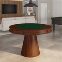 Ver imagem 1 de Mesa de Jogos Carteado 4 Lugares Bellagio com Gavetas e Tampo Reversível Base Cone com Tecido Imbuia