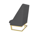 Ver imagem 3 de Cadeira Para Sala de Jantar Ana Base de Ferro Linho Grafite D'Classe Decor