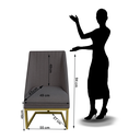 Ver imagem 4 de Cadeira Para Sala de Jantar Ana Base de Ferro Linho Grafite D'Classe Decor