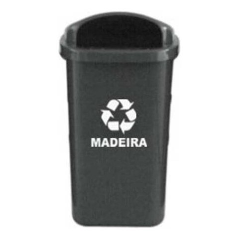 Kit 6 Lixeira Coleta Seletiva Papeleira - 50 Lts Cor:preto