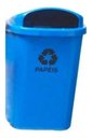 Ver imagem 5 de Kit 6 Lixeira Coleta Seletiva Papeleira - 50 Lts Cor:preto