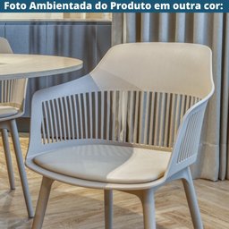 Kit 4 Cadeiras Montreal Marcela Fratini Almofada em Pu Estrutura em Polipropileno Marrom Capuccino - 9