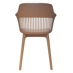 Kit 4 Cadeiras Montreal Marcela Fratini Almofada em Pu Estrutura em Polipropileno Marrom Capuccino - 6