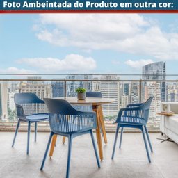 Kit 4 Cadeiras Montreal Marcela Fratini Almofada em Pu Estrutura em Polipropileno Marrom Capuccino - 10