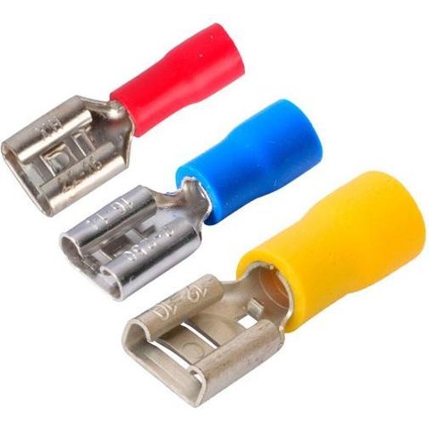 Kit Terminal Fêmea Faston Pré-isolado 0,5 a 6,0mm - 250un