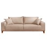 Sofá Fixo Argos 3 Lugares Luxo 180cm Castellar Móbile Bege Claro - 3