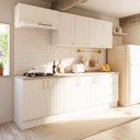 Ver imagem 2 de Cozinha Planejada 6 Peças 3 Aéreos 3 Balcões com Tampo Marselha CabeCasa MadeiraOriginals Branco