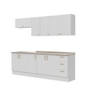 Ver imagem 4 de Cozinha Planejada 6 Peças 3 Aéreos 3 Balcões com Tampo Marselha CabeCasa MadeiraOriginals Branco
