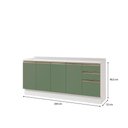 Ver imagem 3 de Balcões de Cozinha 100% Mdf 200cm Branco/verde Celeste Kappesberg