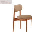 Ver imagem 6 de Conjunto Sala de Jantar Mesa Hope Tampo 120cm Redondo Laminado e 4 Cadeiras Hope Soft Marrom/Palha/I