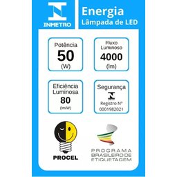 Lâmpada Led 50w Bulbo Bocale27 Luz Branco Frio 6500k Lumanti - 6 Lâmpada Led 50w Bulbo Bocale27 Luz Branco Frio 6500k Lumanti - 6